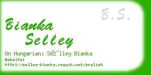 bianka selley business card